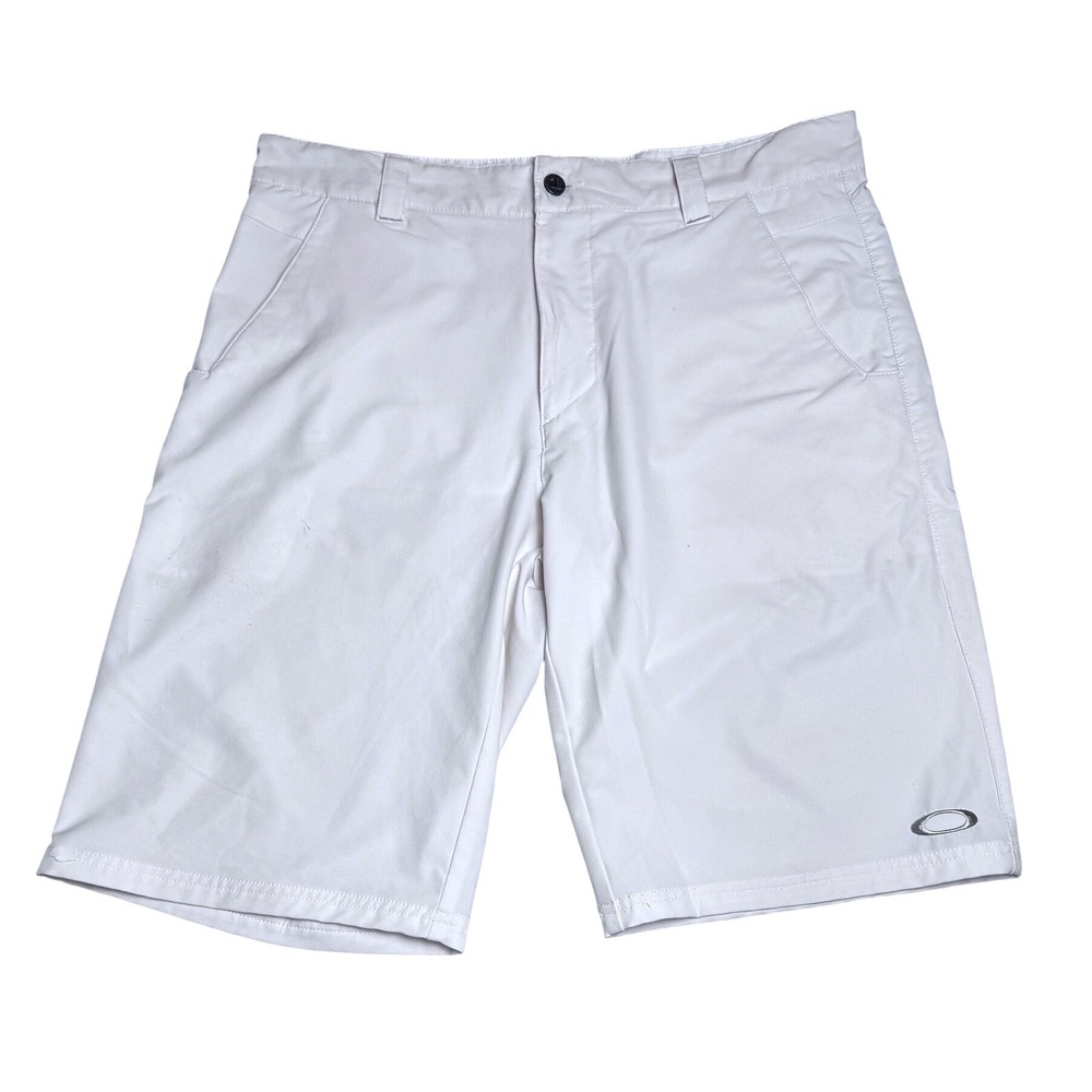 Oakley Mens Golf Shorts‎ Off-White Cream Performance Athletic Size 34W RN96548